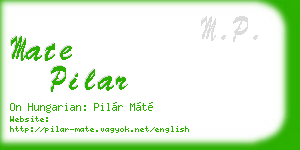 mate pilar business card